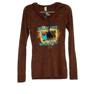 Ranch Misti Rieger Large Horse Printed Hoodie Top